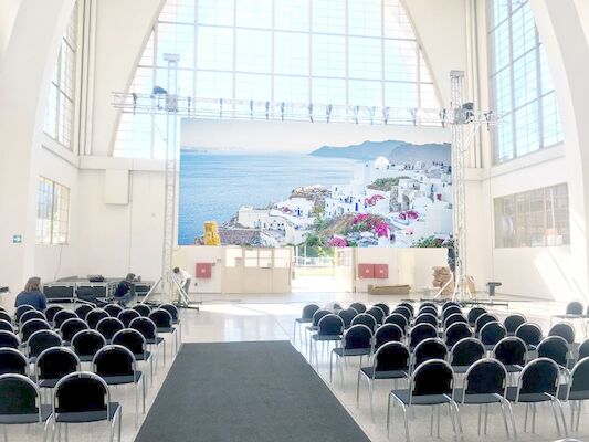 P4.81 Panel de visualización para la iglesia Alquiler escenario de bodas telón de fondo de video Pared 500 * 1000 pantalla LED interior