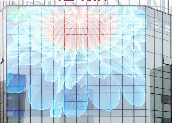 1R1G1B Comercial Pantalla de televisión LED transparente 1000mmx1000mm Tamaño de la caja