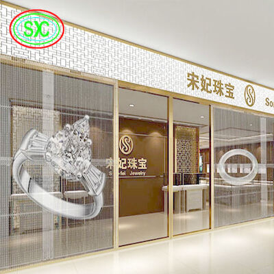 1R1G1B Comercial Pantalla de televisión LED transparente 1000mmx1000mm Tamaño de la caja