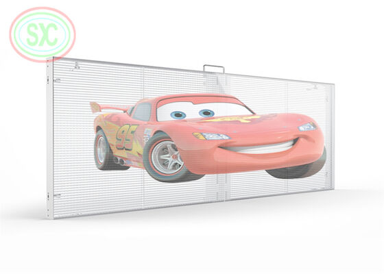 Material del gabinete Display LED transparente de aluminio con un promedio de 1000 horas sin fallas