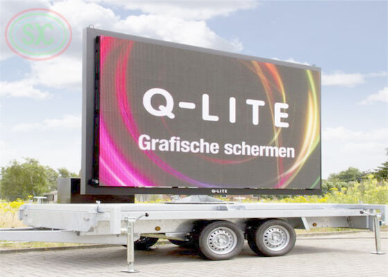 Personalización de señales de remolque LED móviles al aire libre con pantalla LED anti-colisión para publicidad comercial