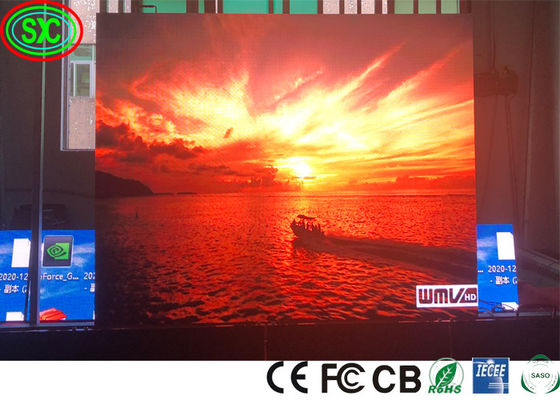 Buen precio Display LED sin costura IP43 250W/M2 GOB P1.9 P2 P2.5 IECEE pantallas LED de publicidad en línea