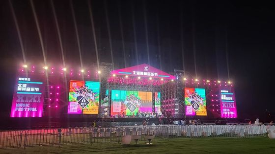 Buen precio Gabinete grande para los acontecimientos de la etapa, del microprocesador HD Live Effect 500*500m m de la etapa LED Screensp3.91 Nationstar frecuencia de actualización 3840hz en línea