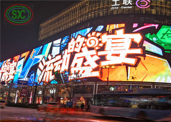 Ángulo ajustable gigante de LED de la valla publicitaria exterior personalizar panel LED en el centro de la ciudad