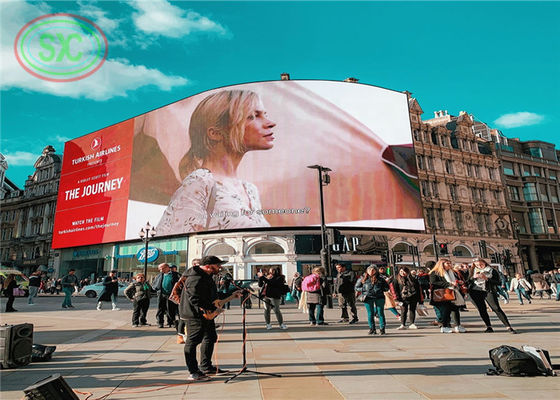 Ángulo ajustable gigante de LED de la valla publicitaria exterior personalizar panel LED en el centro de la ciudad