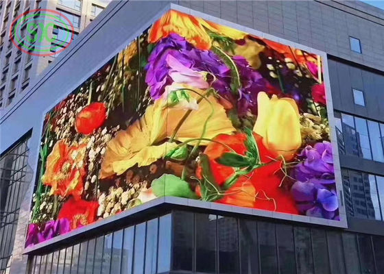 Pantalla de publicidad LED exterior con caja de fibra de carbono y pantalla de publicidad comercial de alta densidad
