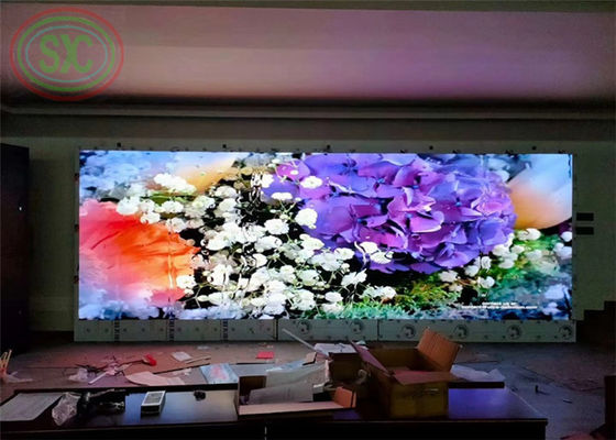 Bajo consumo de LED en paredes interiores P3, P3.91, P4.81 pantalla LED para reuniones académicas
