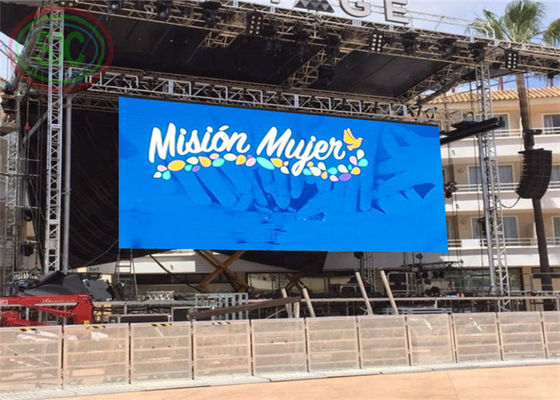 Serie colgante de pantalla LED al aire libre P6 de alquiler de señales LED juegan juegos de fútbol