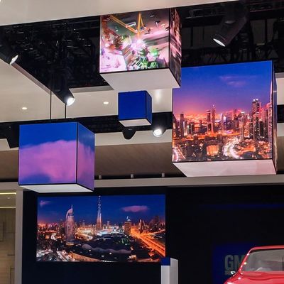 Indoor Outdoor 6 Sides Smd3535 2000nits Cubo LED Video Wall P3.91mm Para el escenario de DJ
