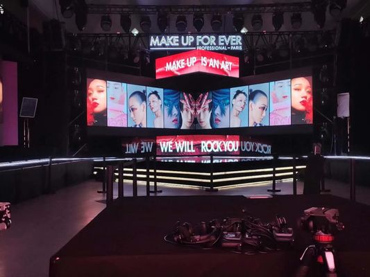 Pantalla video llevada interior de alquiler P3.91 para los conciertos de la exposición, 500x500m m, sistema de la Nova, de la pared del efecto de HD frecuencia de actualización 1920hz