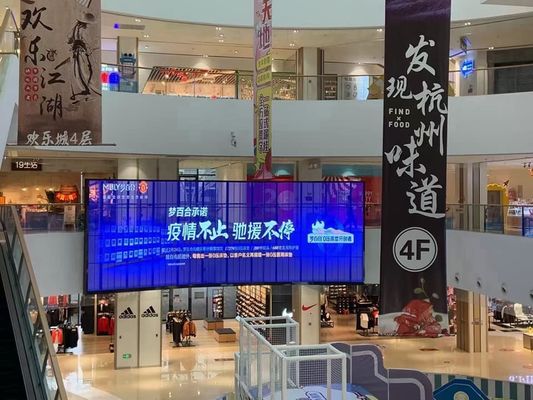 1R1G1B Comercial Pantalla de televisión LED transparente 1000mmx1000mm Tamaño de la caja