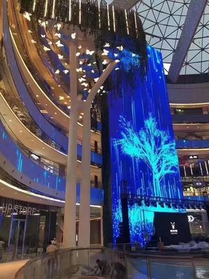 Buen precio La pantalla transparente 500x1000m m interiores 1920hz de la reproducción de vídeo de P3.91 LED restaura el vidrio de la ventana LED que hace publicidad de la pantalla de visualización en línea
