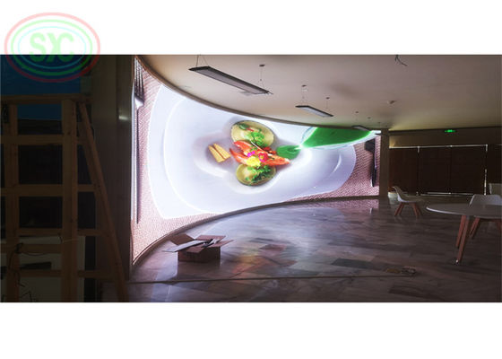 la pantalla interior de 4K P3.91 LED montó en la ayuda de la pared modifica el marco para requisitos particulares