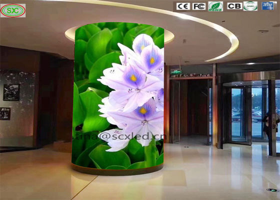 3.91mm Display LED de cilindro a todo color de columna exterior