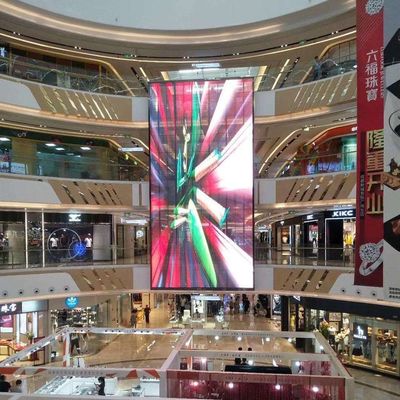 Display transparente de carteles con cortina LED cilindro 62500 puntos por metro cuadrado SMD2121