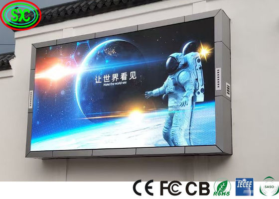 P6 Exterior pantalla de LED a todo color personalizada fácil de instalar Gran muro de vídeo de publicidad comercial