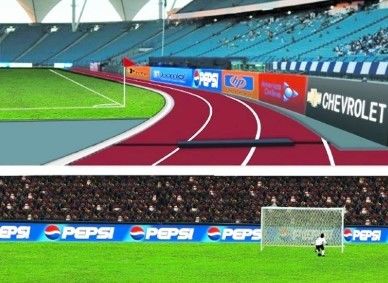 P8 Parque de juegos de fútbol al aire libre Estadio pantalla LED IP65 impermeable 5000 cd/m2