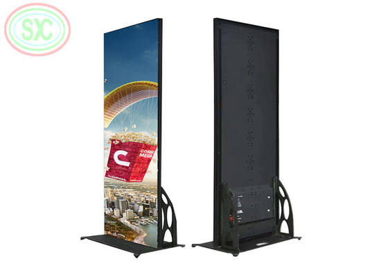 4k sin costura interior de piso de pie cartel LED pantalla P2.5 LED señal móvil