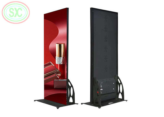 4k sin costura interior de piso de pie cartel LED pantalla P2.5 LED señal móvil