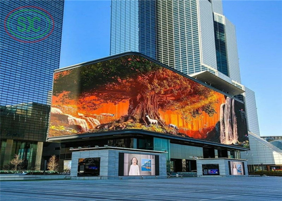 Ángulo ajustable gigante de LED de la valla publicitaria exterior personalizar panel LED en el centro de la ciudad