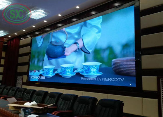 Bajo consumo de LED en paredes interiores P3, P3.91, P4.81 pantalla LED para reuniones académicas