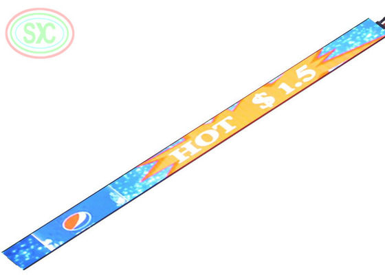 Pantalla LED de estante P1.875 a todo color de paso fino 900x60mm 800cd/m² Pantalla interior