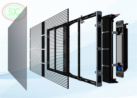 Publicidad de centros comerciales G3.9-P7.81 Display LED transparente ultra delgado con malla