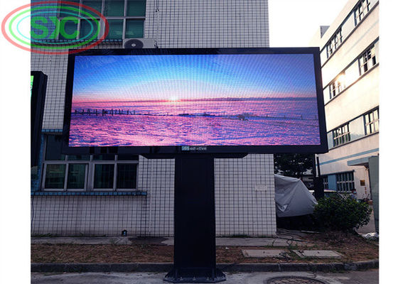 Buen precio Cartelera al aire libre impermeable de P10 LED con el gabinete de acero del hierro simple para la instalación fija en línea