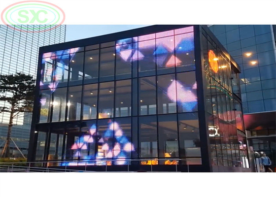 1R1G1B Pantalla LED transparente para cortinas IP43 62500 puntos/m2 Garantia de 3 años