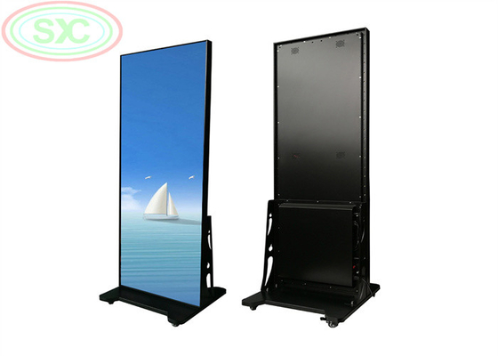 4k sin costura interior de piso de pie cartel LED pantalla P2.5 LED señal móvil