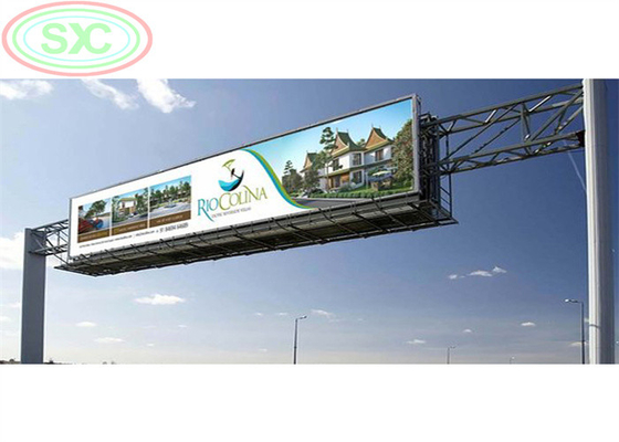 Instalación fija exterior de gabinete de hierro y acero con pantalla LED para publicidad