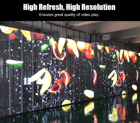 Pantalla LED transparente impermeable con pantalla transparente y gabinete con elementos LED Peso 6,2 kg