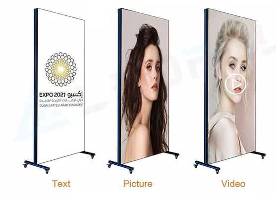 Buen precio La exhibición interior del cartel del piso de P2 Digitaces para el espejo 3840Hz de la publicidad de la tienda restaura WIFI en línea