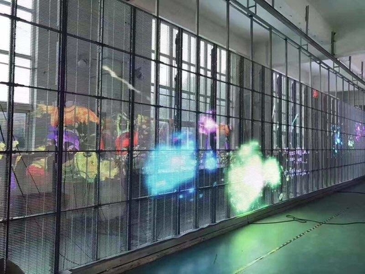 AC100-240V 60Hz Entrada pantalla LED transparente para publicidad interior función de visualización de vídeo 3-5 años de garantía