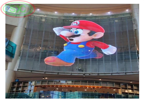 AC100-240V 60Hz Entrada pantalla LED transparente para publicidad interior función de visualización de vídeo 3-5 años de garantía