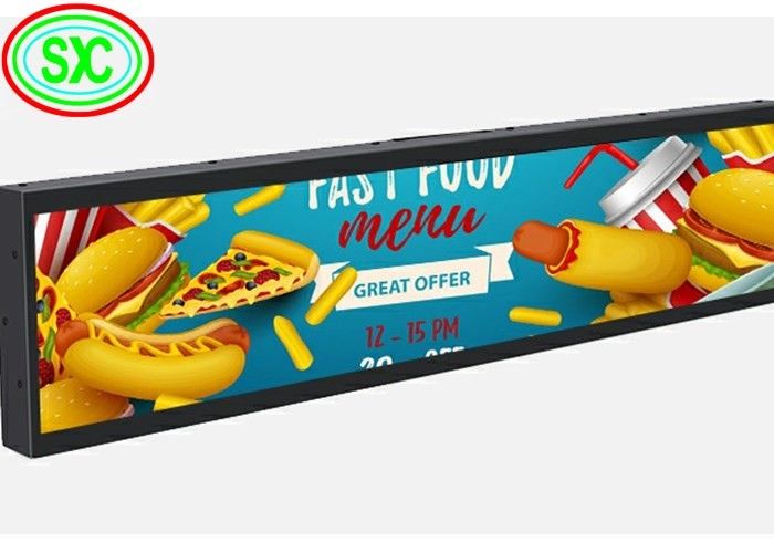 P1.875 COB Pantalla LED de 900x60mm 800cd/m2 para el comercio minorista