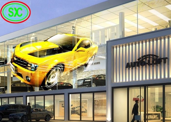 Edificio de color completo P3.91-7.82 Pantalla LED transparente en el interior 1920Hz 5V DC