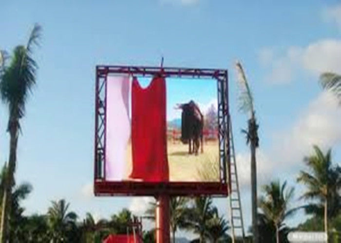 Color completo al aire libre 5000 cd / m2 Brillo 960 * 960mm Cabinet Tamaño P8 LED Cartel publicitario