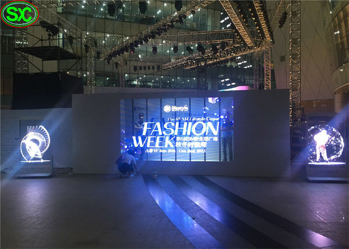 Pantalla altamente transparente de P12mm LED para la pared de cristal de la tienda del coche, DC5V60A