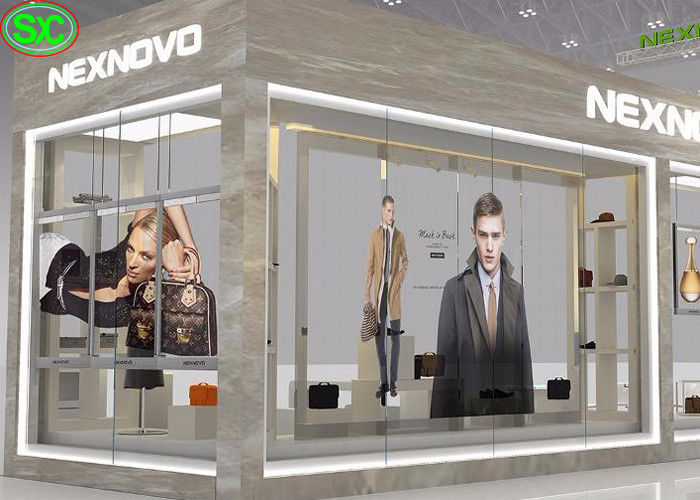 La pantalla transparente MBI5124 IC de Digitaces LED de la cortina de alquiler modificó brillo para requisitos particulares