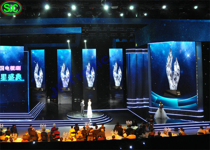 Pantalla LED de alquiler del portable 3D de la prenda impermeable de P10 P6 RGB, pantallas llevadas del indicador digital