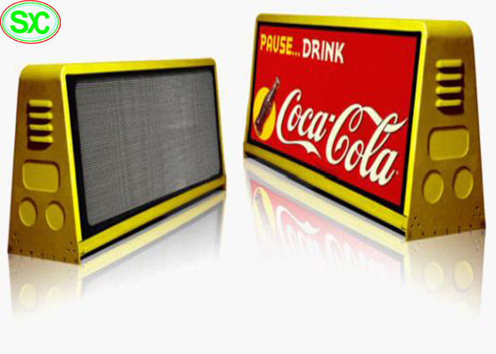 Muestra video 3G WIFI del tejado LED del taxi de la exhibición de la muestra P4 del top video del coche LED