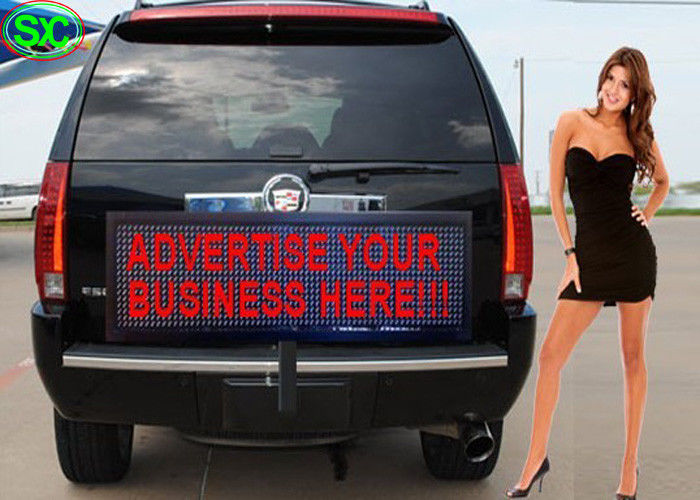 Sola exhibición de la muestra del coche LED del color rojo con la fuente de alimentación de Meanwell, alta parte posterior de Defitination del coche