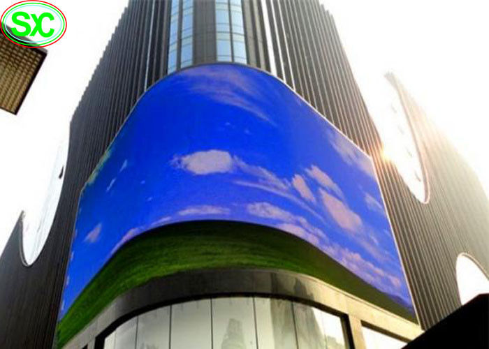 RGB de color completo P10mm TV Publicidad al aire libre Video Curva LED Señal de pantalla