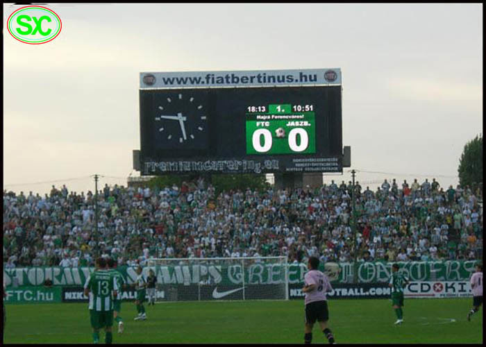 Tablero al aire libre de la pantalla LED del estadio P8 para la publicidad del deporte con el sistema que mide el tiempo