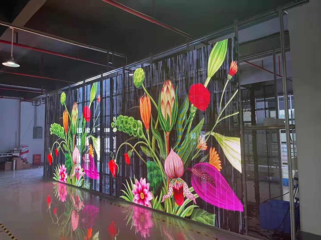 Wafer Chip Panel LED transparente, alta visibilidad pantalla LED transparente pantalla LED transparente