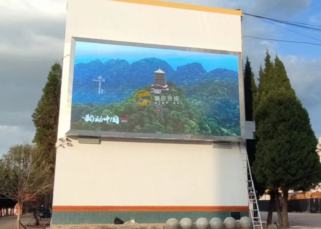 Pantalla de publicidad LED ultraclara, IP65, de alto brillo, a prueba de condiciones climáticas al aire libre P10 P12