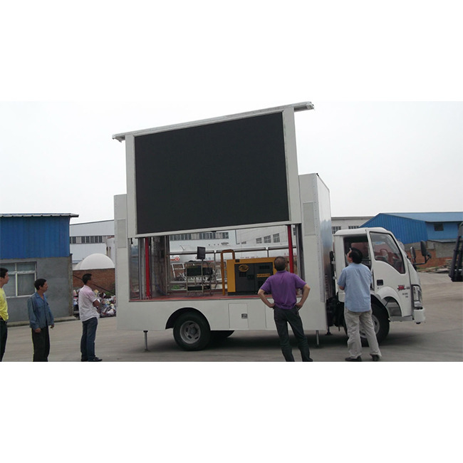 Display LED de camión móvil montado en camión con un promedio de 1000 horas sin fallas y color de chip de tubo a todo color