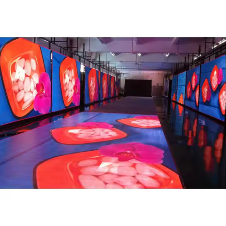 Floor de baile LED de ahorro de energía con consumo de energía 20W Tasa de actualización 3840hz/s Módulo Qty W2 X H4 8PCS
