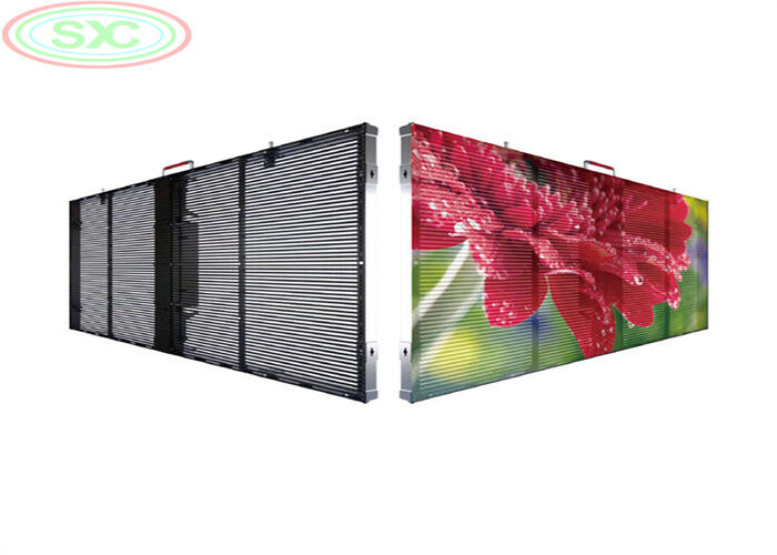 Pantalla transparente GOB pantalla LED pantalla de publicidad con doble suministro de energía de respaldo y acceso de mantenimiento trasero para la fiabilidad